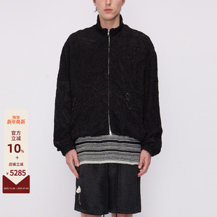 25FW SONG MUTE THE 佩斯利花纹图案日常休闲艺术拉链LAD夹克 FOR