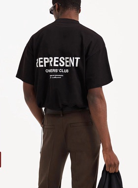 REPRESENT SS25 春夏百搭日常字母logo印花圆领短袖T恤男女同款