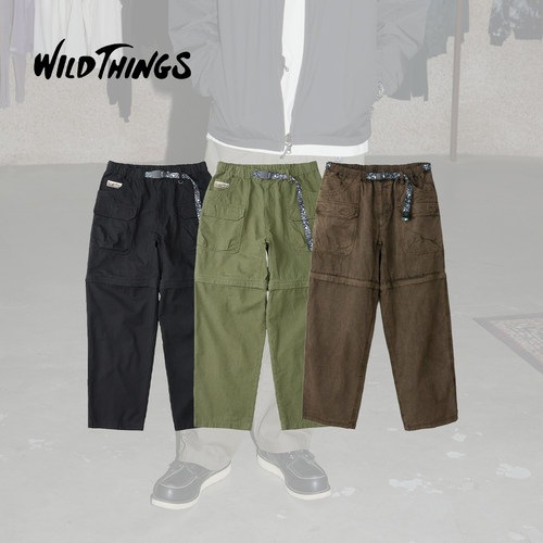 WILDTHINGS户外纯棉褪色长裤