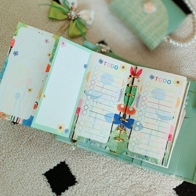 春日花开内页原创手帐本