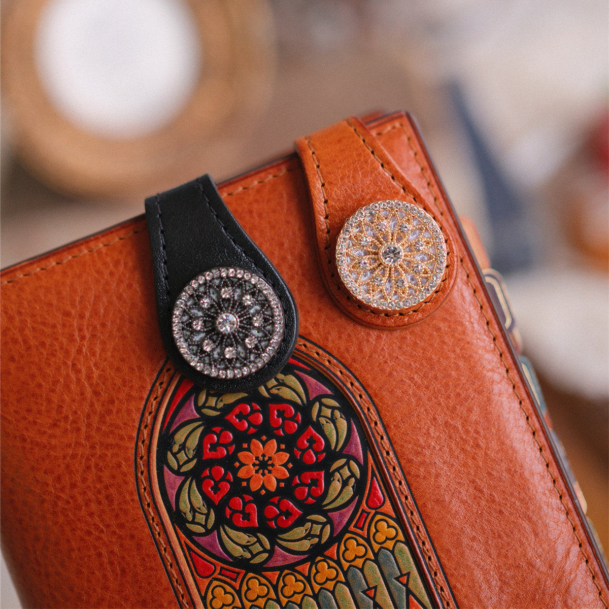 青釉手帐原创米兰窗花书签磁力扣手工手帐装饰吊牌INS欧美风活页