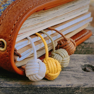 QYins手工编织彩色球球活页TN手帐挂件装饰吊牌欧美风活页挂件