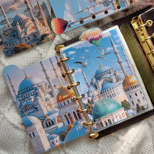 QY浪漫土耳其热气球A5A6A7奇葩M5方方子A5slim手工塑封分隔页索引