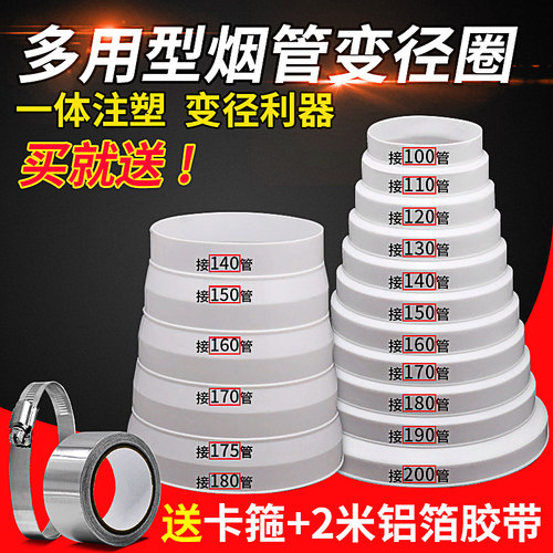 抽油烟机排烟管大小转换接头排风管变径圈厨房烟道管止逆阀变径器