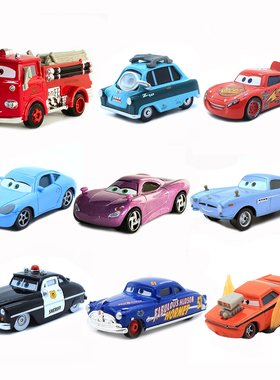 赛车总动员合金车模型闪电麦昆警长消防车小红弗兰克收割机玩具车