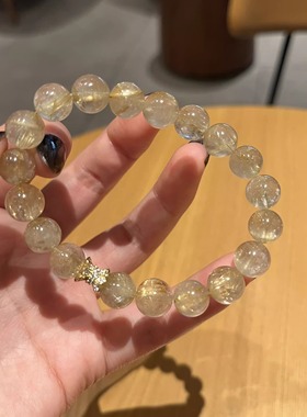 天然维纳斯金发招财原创设计手串