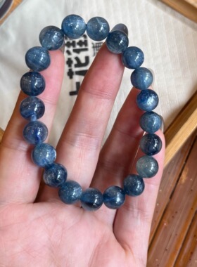 浓色猫眼玉化蓝晶石天然小众手链