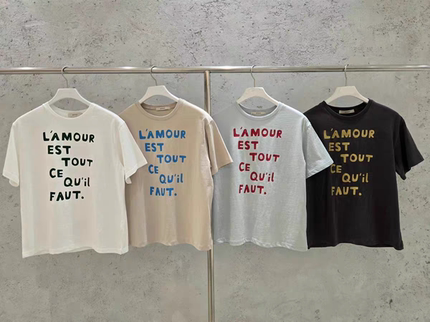 现 2025夏季新款6PENCE韩国东大门洋气撞色字母印花宽松短袖T恤