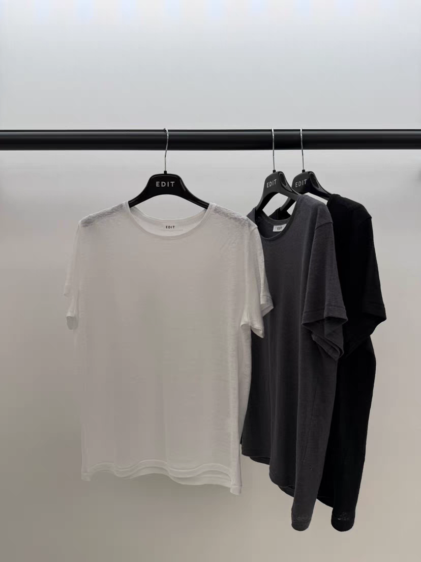 现 韩国东大门edit女25夏季新款夏季时尚简约百搭宽松薄款短袖T恤