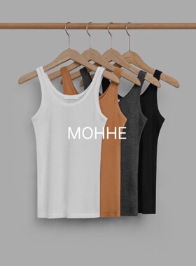 1现 25夏季新款韩国东大门MOHHE基础款纯色修身可叠穿背心上衣
