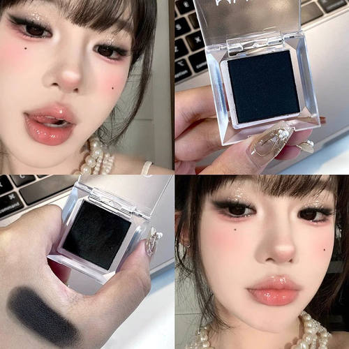 眼线眼影音乐节妆容彩色眼影哑光粉色爆闪持久不易掉色腮红下至女