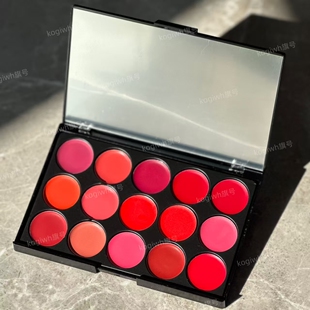 15色口红盘唇彩板组合不脱色影楼彩妆化妆师专用便携舞台演学生党