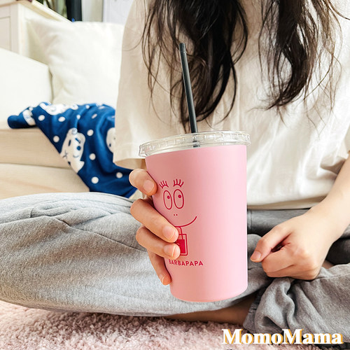 日本巴巴爸爸不锈钢可爱咖啡水杯