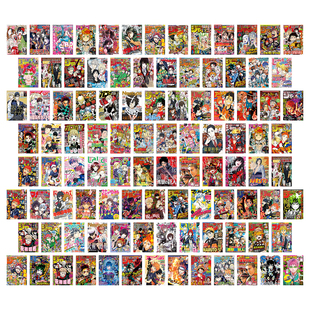 饰贴画 房间墙面改造布置装 卧室墙壁上贴纸 动漫墙贴卡片 日本经典