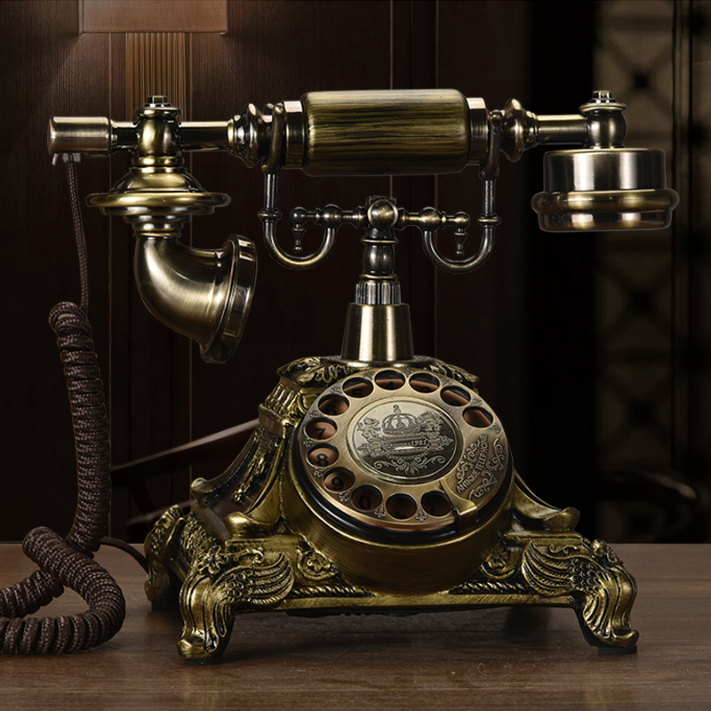 特价欧式仿古电话机复古无线电话机老式旋转拨号电话时尚创意座机