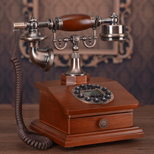 创意欧式实木电话机仿古电话机复古时尚电话机无线插卡美式电话机