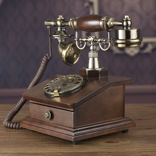 仿古电话机古董复古转盘电话机田园办公电话有线座机 欧式 包邮