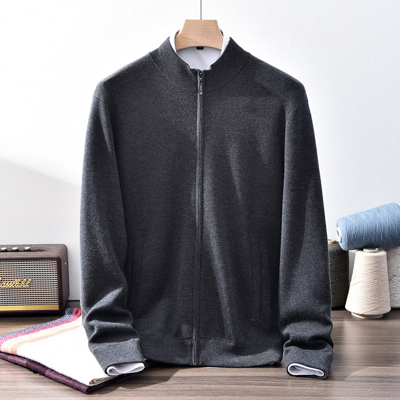 羊绒衫男开衫100羊绒毛衣秋冬休闲商务拉链外穿开衫,男装,羊绒套衫,淘宝优惠券,粉丝福利购,淘宝优惠卷