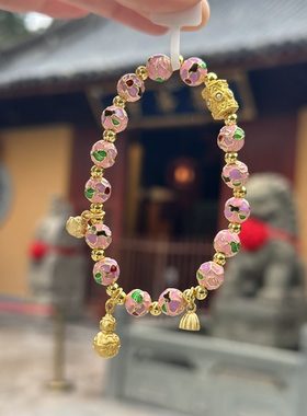 龙华古寺2026珐琅彩手串手链｜财源滚滚8mm珠