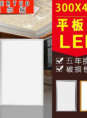 TOERTUO集成吊顶适用友邦300*450/330*330照明LED平板灯厨卫超亮