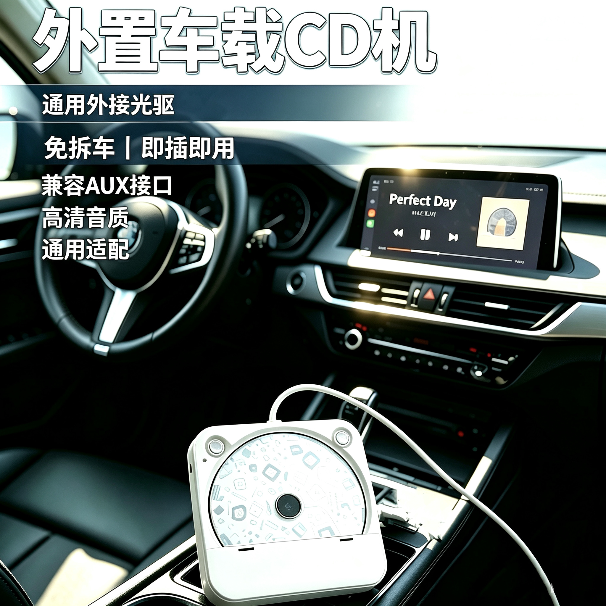 汽车CD机即插即用无需拆车改装