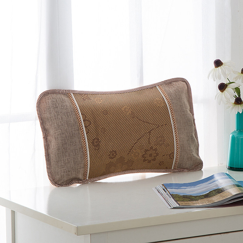 夏天凉席枕套冰丝枕头套 夏季凉爽成人藤枕芯套单人竹枕席一对拍2