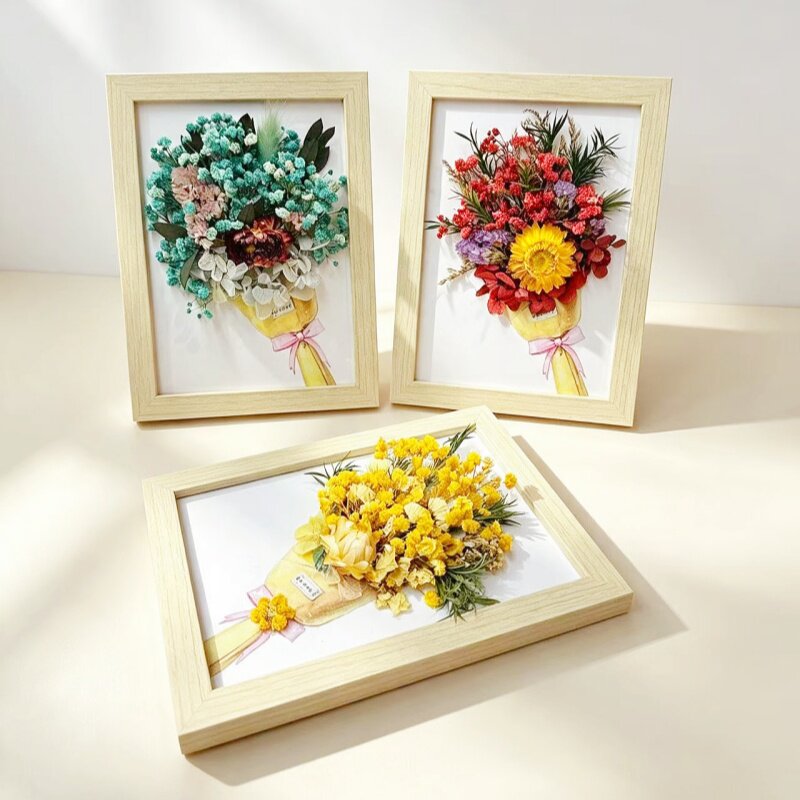 教师节礼物永生花干花相框diy材料包植物手工材料女神节沙龙团建