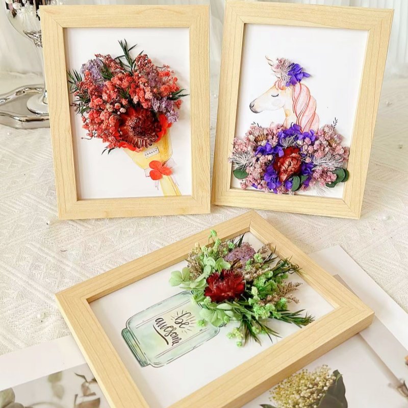 相框干花手工diy永生花摆台感恩节礼物工具植物制作立体画材料包