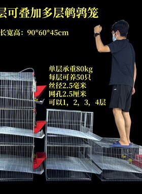 可叠加几层鹌鹑笼大空间