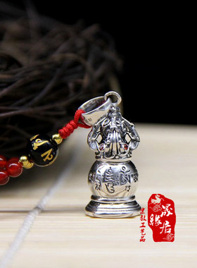 防水梵文楞严经佛塔挂件吊坠项链