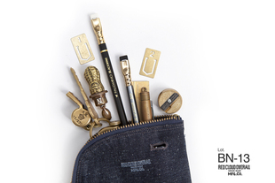 Lot.BN 赤芸配饰 美棉日本丹宁 文具袋 RED 零物收纳袋 CLOUD