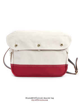 赤芸 RED CLOUD 日本仓敷帆布 大容量斜挎包 BAG-SPRC007-R