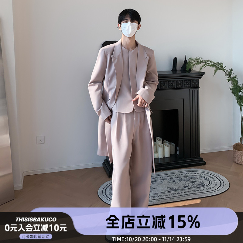 白口阳韩风春秋宽松西装套装