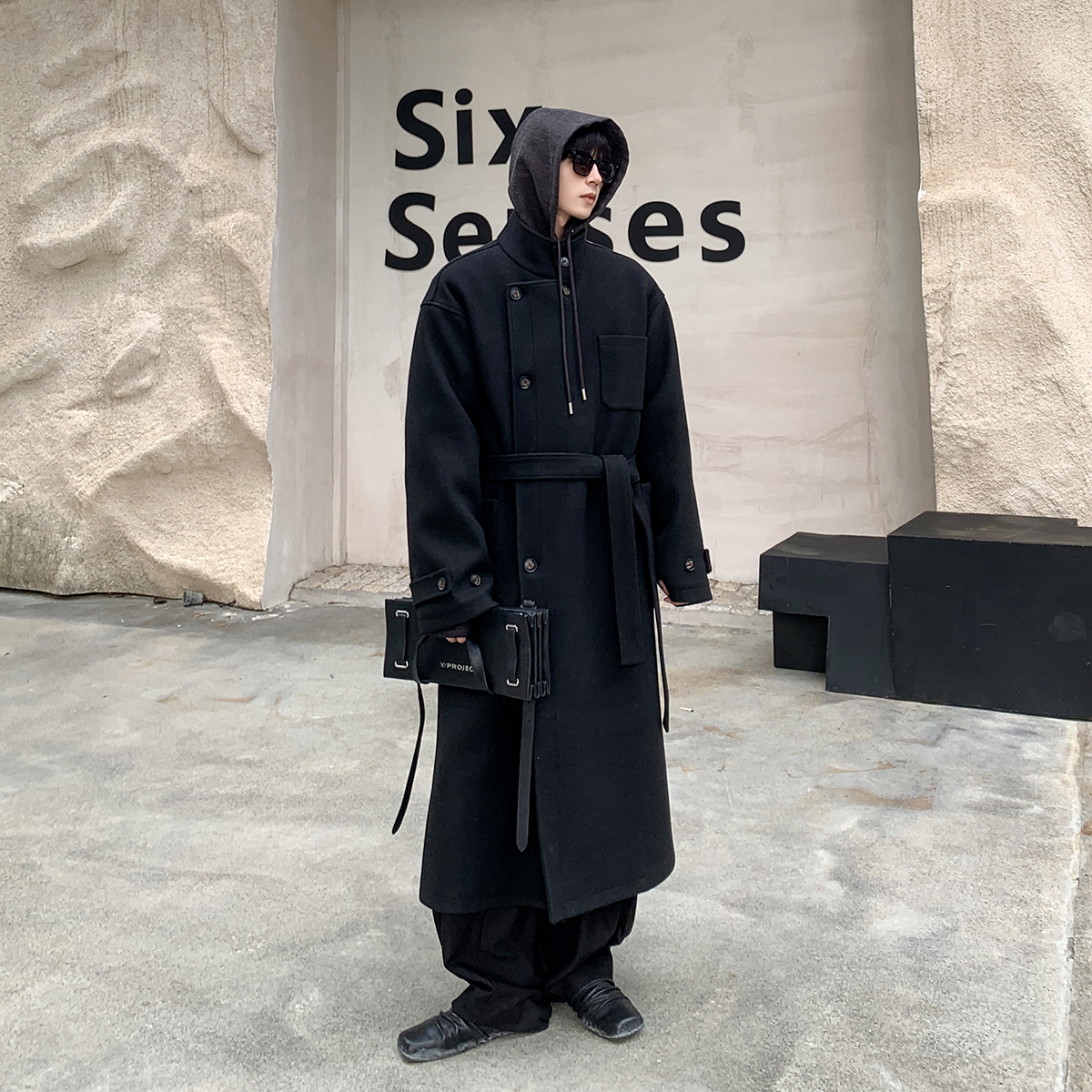 长款毛呢大衣白口阳冬季