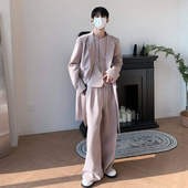 西服外套休闲廓形三件套风衣马甲西裤 中长款 曼哈顿往事 白口阳