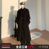 潮WOO专属 白口阳冬季 新款 大衣双排扣立领宽松中长款 外套