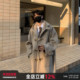 羊毛牛角扣加厚连帽呢大衣男韩版 白口阳 休斯顿高校 毛呢外套冬