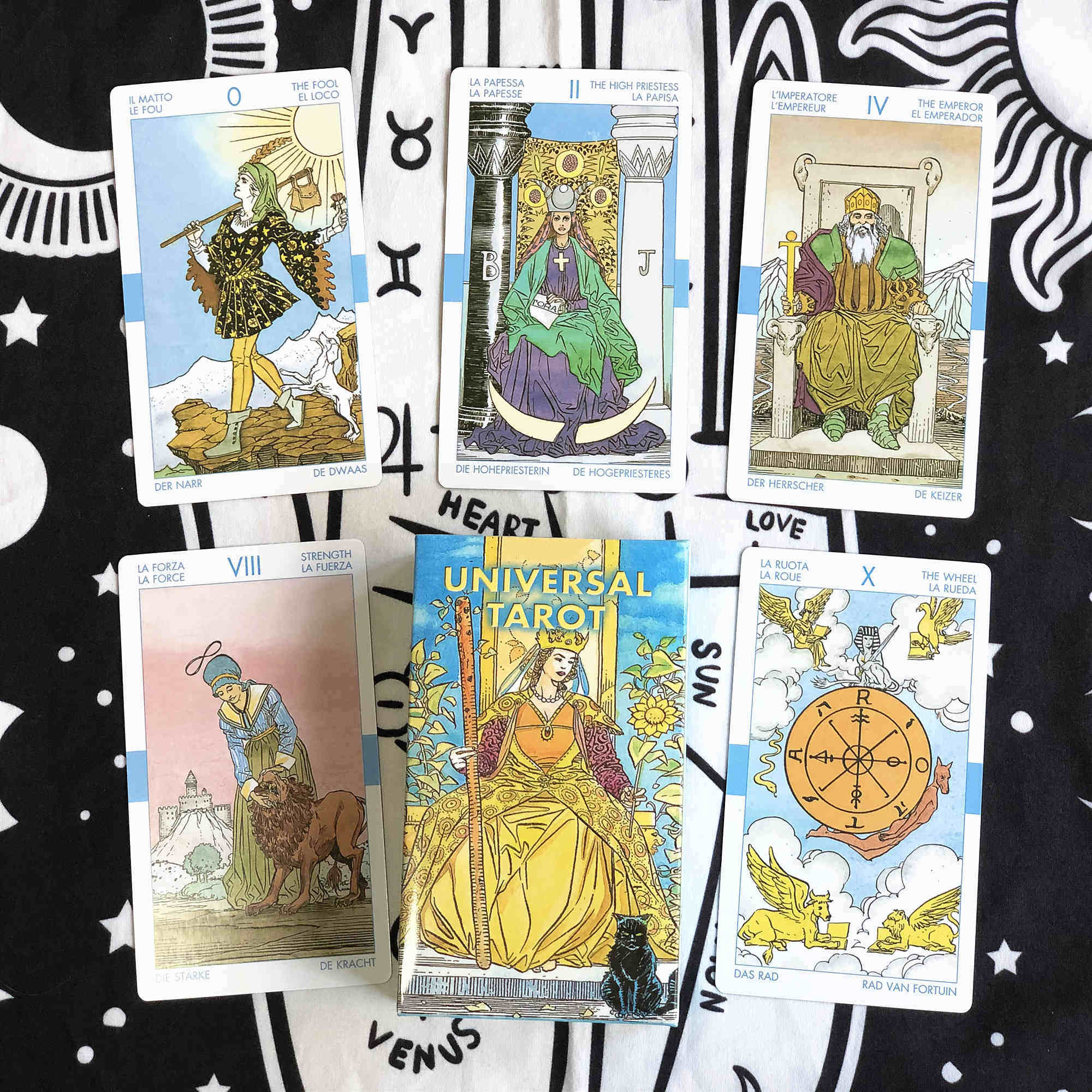 包邮 桌游英文伟特卡牌 universal tarot 普及韦特卡罗牌
