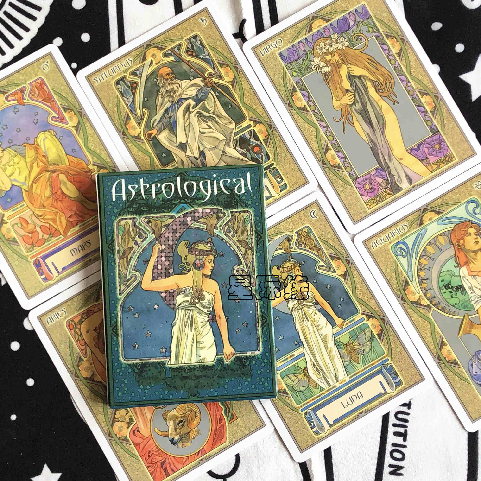 包邮 astrological oracle cards星座神谕卡英文桌游卡牌 送翻译