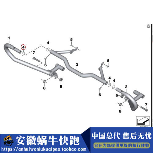 宝马摩托车配件适用宝马摩托车R1200GS护杠垫圈