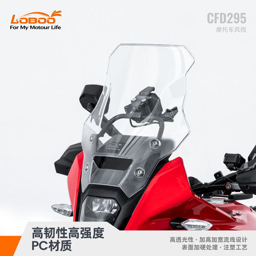 LOBOO萝卜摩托车前挡风适用本田NX400 NX500无损改装风挡玻璃保护