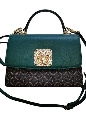 沙驰女包锁扣复古休闲女款手提包简约大容量单肩斜挎包SX10239-11