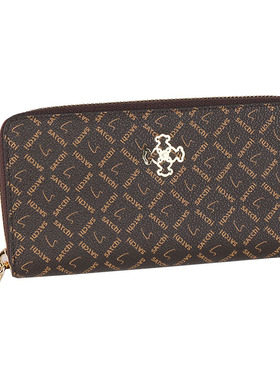 2019新款沙驰手包女拉链印花时尚钱包潮流手拿包气质 ST46597-1FR