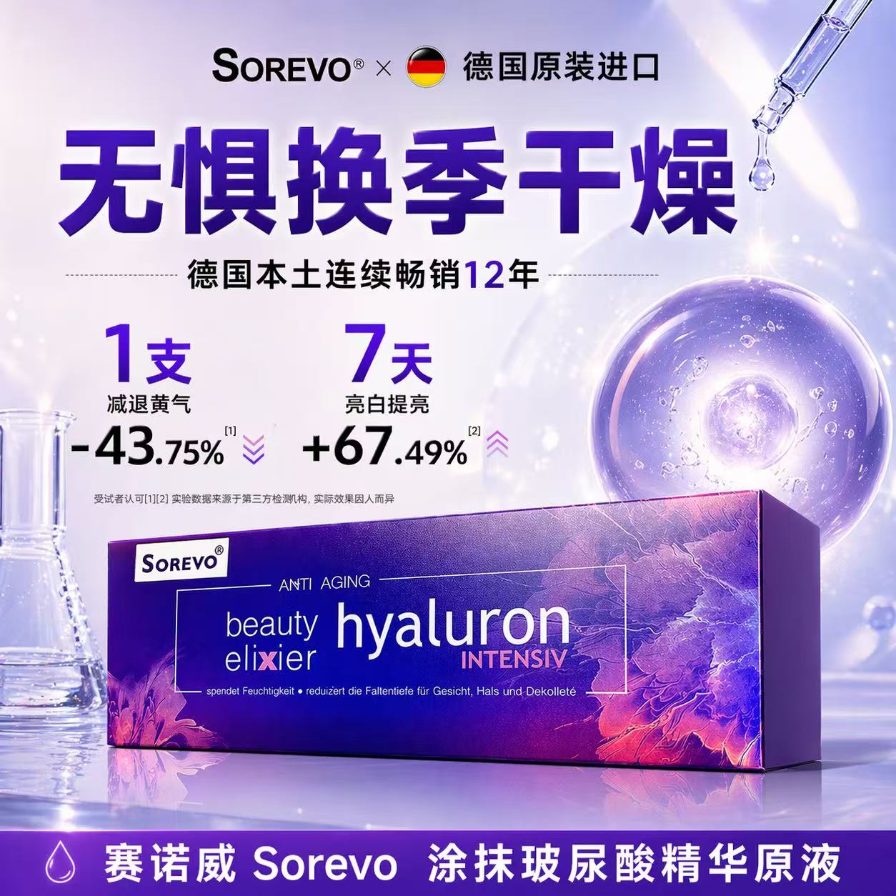 德国Sorevo诺威尿酸原液新安保湿