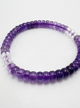 【秘境珠宝】天然水晶紫水晶直切素圈