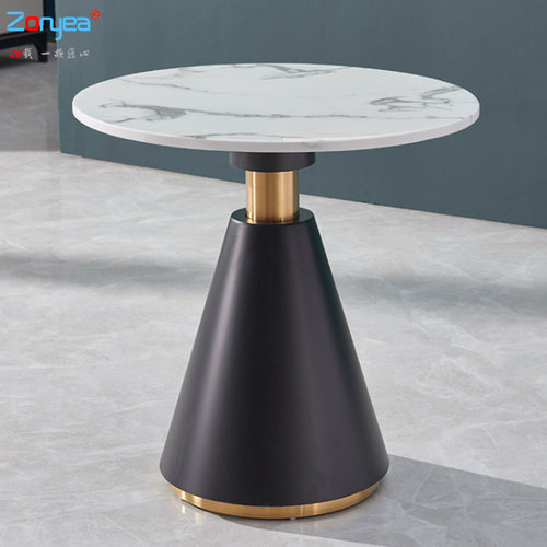轻奢洽谈桌咖啡厅大理石圆形