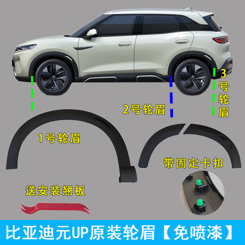 元UP原装轮眉免喷漆迪控送工具
