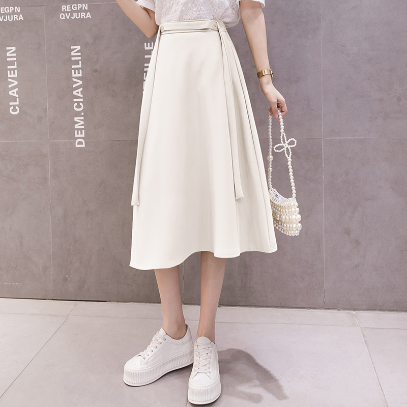 Real shooting 2021 summer new versatile irregular skirt