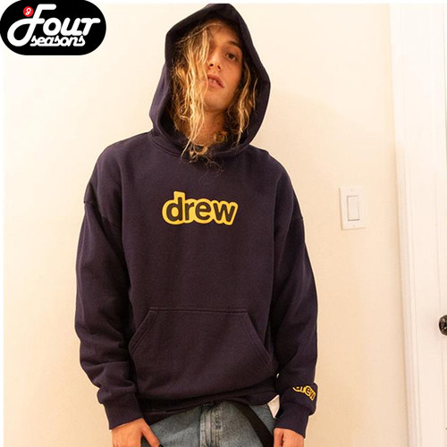 Drewhouse深海军蓝字母连帽卫衣