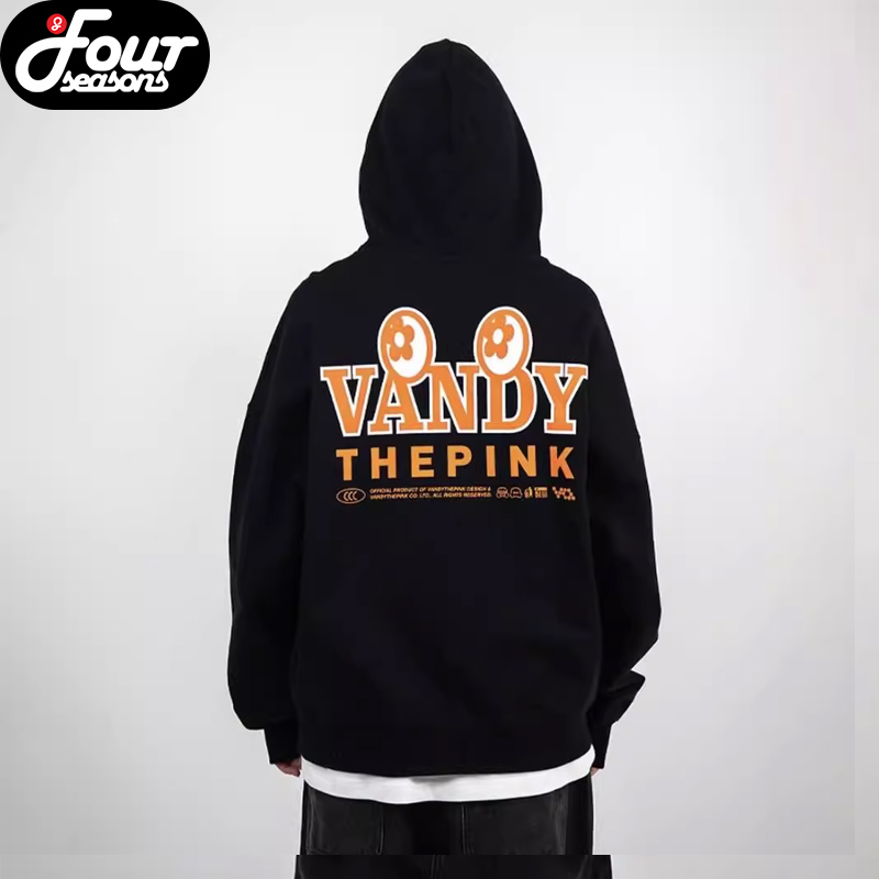 VandyThePink橙色印花拉链卫衣